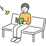 Autumn Reading Male SVG Icon
